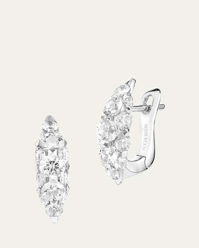 White Gold Merveilles Mini Icicle Earrings with Diamonds